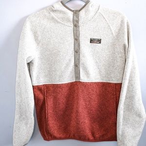 LL Bean pullover hooded fleece size extra small